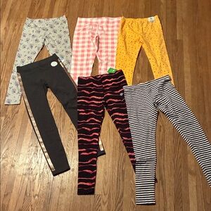 Kids Multicolor Leggings Set. Size 10/12